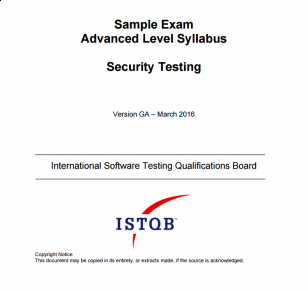 Przykładowy egzamin ISTQB® Advanced Level Security Tester [EN]