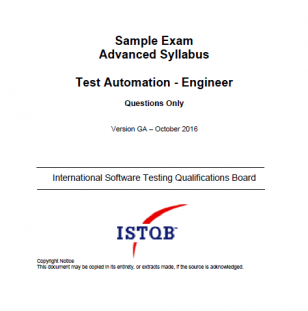 Przykładowy egzamin ISTQB® Advanced Level Test Automation Engineer [EN]