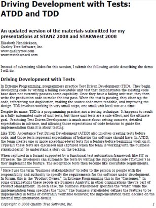Driving Development with Tests: ATDD and TDD